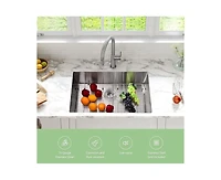 gaomon 30 Inch Kitchen Sink for Single Bowl,Undermount Kitchen Sink Stainless Steel Sink 16 Gauge Kitchen Sinks with Accessories, Easy Drain