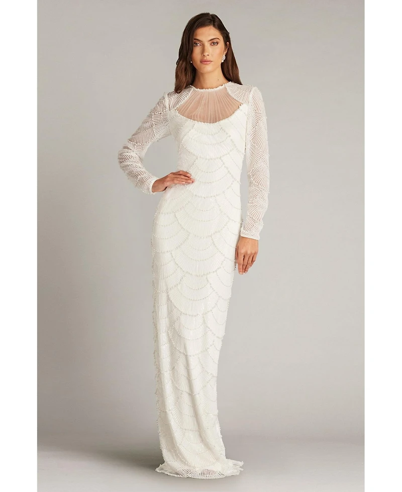 Tadashi Shoji Women's Delmar Shell Embellished Gown