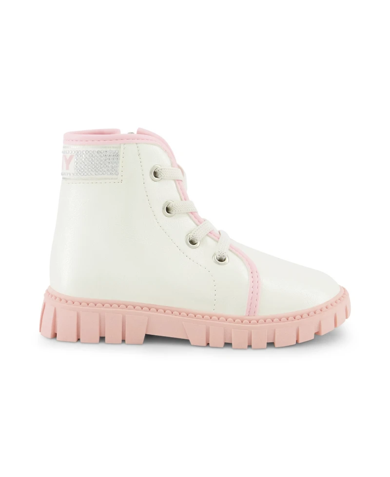 Dkny Toddler Girls Carrie Logo Stones Combat Boot