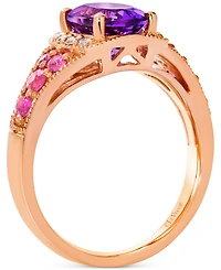 Le Vian Amethyst (1-1/3 ct. t.w.), Pink Sapphire (3/8 ct. t.w.) & Nude Diamond (1/8 ct. t.w.) Ring in 14k Rose Gold