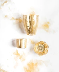 Vietri Rufolo Glass Gold Brushstroke Votive