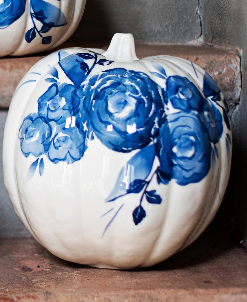 Vietri Camellia Tall Figural Pumpkin