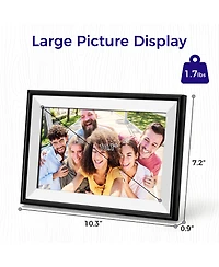 Elime 10.1" WiFi Frameo Digital Picture Frame - Auto Rotate Free Unlimited Storage