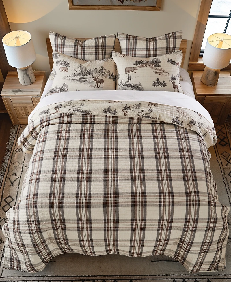 Levtex Lodge Toile Reversible -Pc. Quilt Set