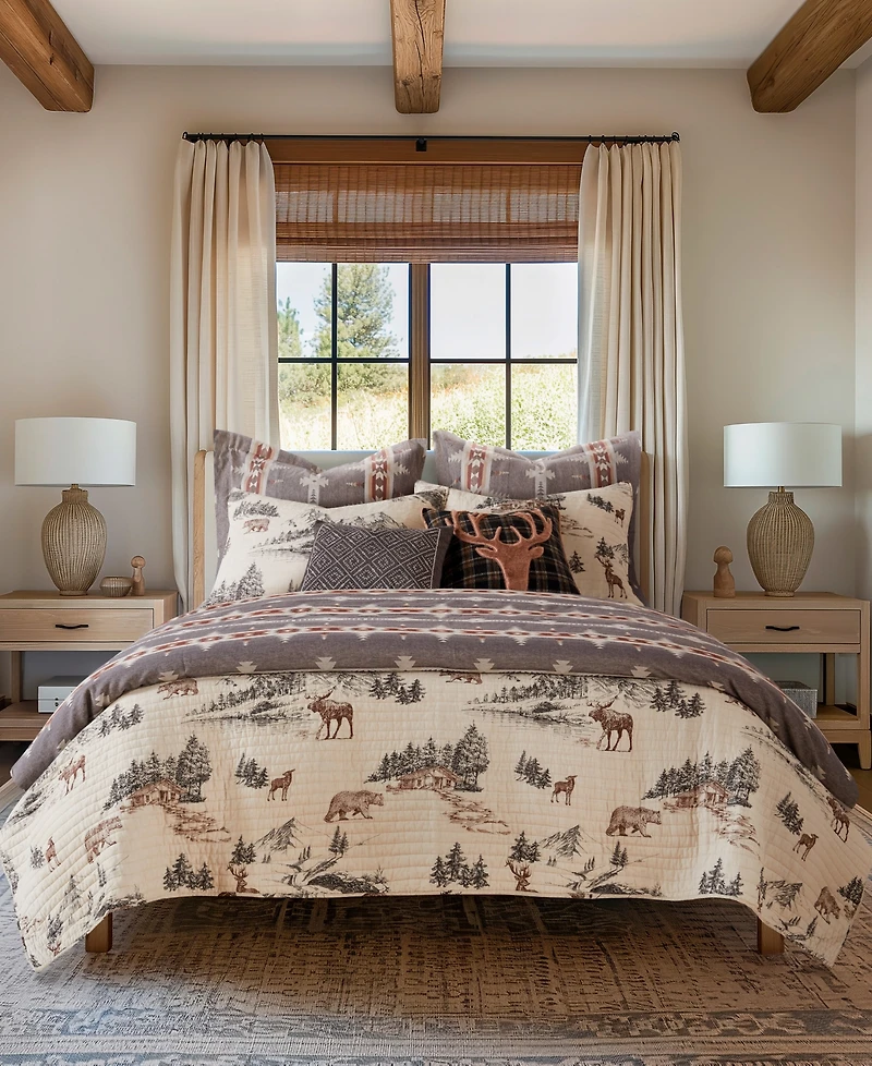 Levtex Lodge Toile Reversible -Pc. Quilt Set