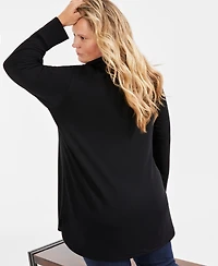 Style & Co Plus Quarter-Zip Top, Exclusively at Macy's