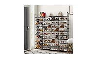 10-Tier Shoe Rack Organizer – Stackable Shoe Storage Shelf for 80 Pairs, Ideal for Entryway or Closet