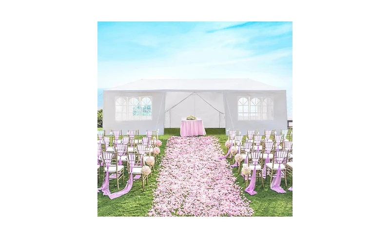 Slickblue 10'x30' Outdoor Party Tent with 8 Removable Sidewalls – Waterproof Canopy for Patio, Wedding Gazebo, and Outdoor