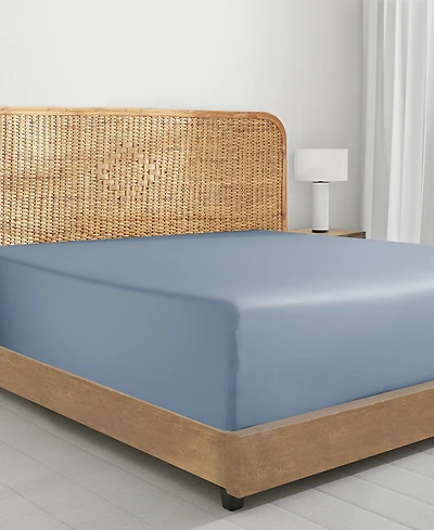 Cool Percale Fitted Sheet Only, 100% Organic Cotton, Fully Elasticized with Deep Pockets by California Design Den - Twin Xl