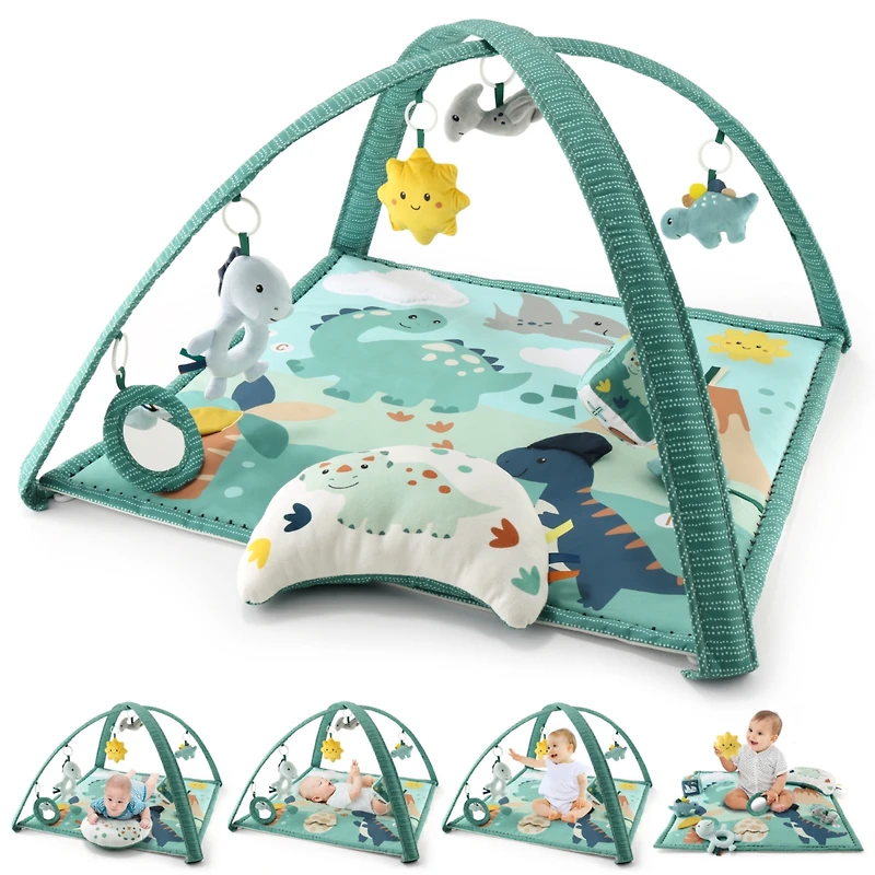 The Peanutshell Dino 7-in-1 Activity Play Gym & Play Mat for Baby