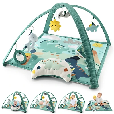 The Peanutshell Dino 7-in-1 Activity Play Gym & Play Mat for Baby