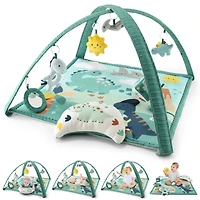 The Peanutshell Dino 7-in-1 Activity Play Gym & Play Mat for Baby
