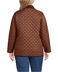 Lands' End Plus Reversible Barn Quilted Insulated Jacket