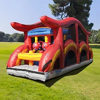 JumpOrange Shadow Obstacle Course Bounce House Inflatable for Kids and Adults with Blower, Commercial Grade, Pop Ups, Outdoor Indoor, Rental Quality (