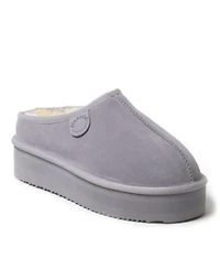Fireside By Dearfoams Womens Queenstown Genuine Shearling Platform Clog Slipper