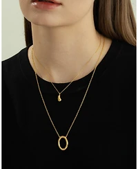 Sterling Silver 18k Gold Plated Jacqueline Teardrop Necklace – Lovely Gift Idea, Dainty Charm