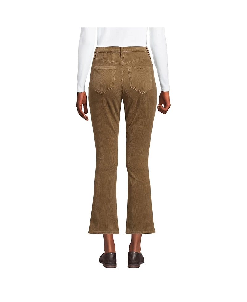 Lands' End Women's Petite High Rise Corduroy Kick Crop Pants