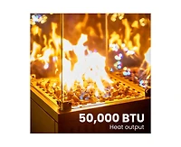 50000-btu Black Steel Floorstanding Propane Patio Heater with Wheels