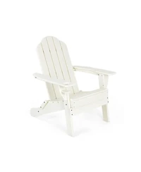 Sugift Foldable Weather Resistant Patio Chair with Built-in Cup Holder