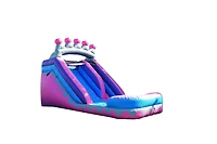 JumpOrange Commercial Grade Inflatable Princess Tiara Xtreme Party Water Slide with Air Blower ,Pvc Vinyl , Outdoor Play, Kids Party