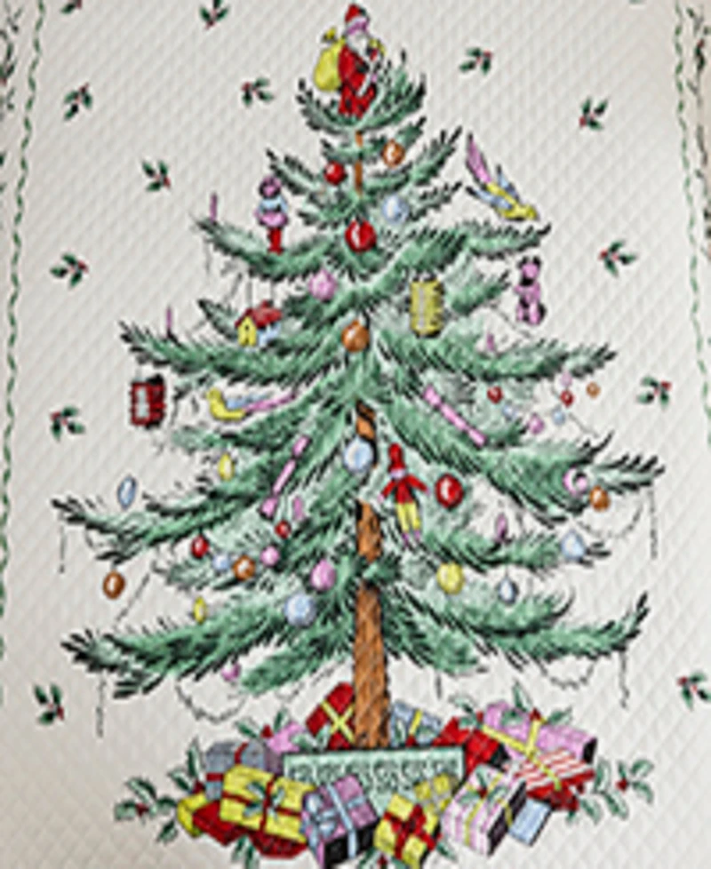 Spode Christmas Tree Reversible 3-Pc. Quilt Set