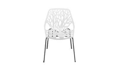 Slickblue 4-Piece Birds Nest Style Lounge Chair Set, Elegant White Design for Indoor & Outdoor Use