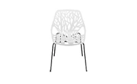 Slickblue 4-Piece Birds Nest Style Lounge Chair Set, Elegant White Design for Indoor & Outdoor Use