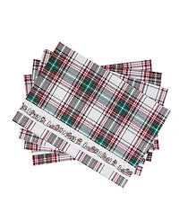 Avanti Holiday Cotton Plaid Placemats 13" x 19", Set of 4