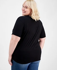 Love Tribe Trendy Plus Size Hello Kitty Graphic T-Shirt