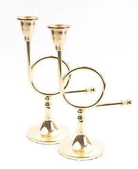 8 Oak Lane French Horn Candlesticks