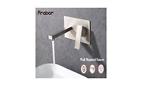 Wall-Mount Bathroom Faucet for Sink or Bathtub, Single Handle, 2 Holes