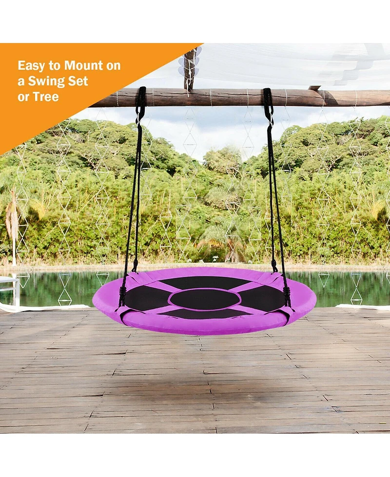 Sugift 40 Inch Flying Saucer Tree Swing Indoor Outdoor Play Set