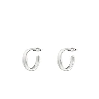 UNOde50 Sterling Silver Metal Clad Hoop Earrings