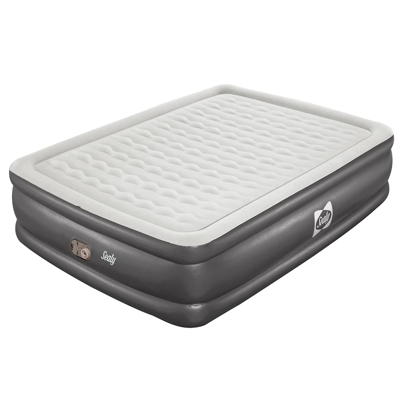 Sealy Tritech Queen Sized 20" Air Mattress Bed 2 Person w/Built-In Ac Pump & Bag