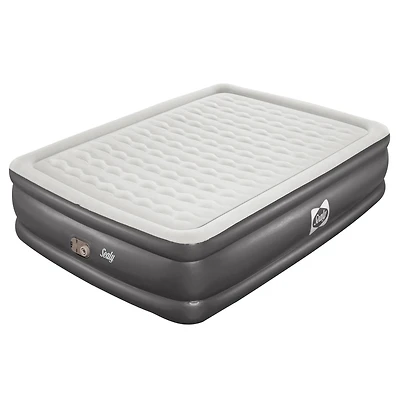 Sealy Tritech Queen Sized 20" Air Mattress Bed 2 Person w/Built-In Ac Pump & Bag