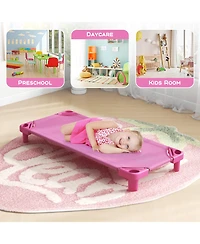 Pack of 6 Kids Stackable Naptime Cot 52" L x 23" W Daycare Rest Mat