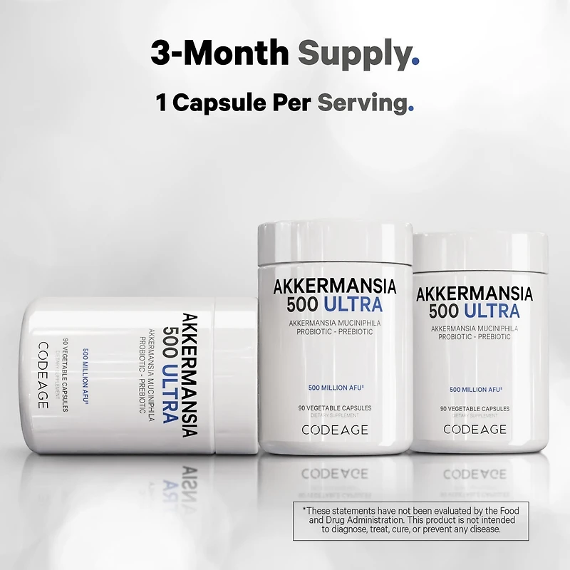Codeage Akkermansia Muciniphila Probiotic Ultra - High-Potency 500M AFUs Akkermansia Probiotic Supplement