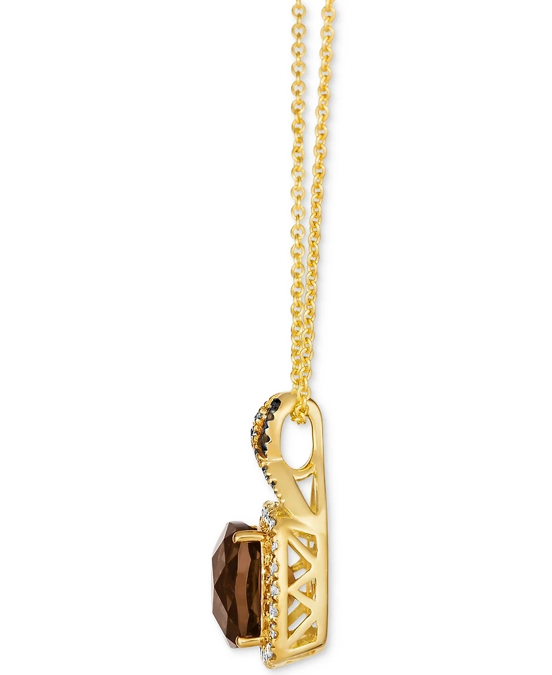 Le Vian Smokey Quartz (2 ct. t.w.) & Diamond Accent 19" Pendant Necklace in 14k Yellow Gold