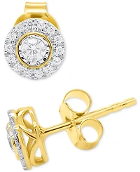 Forever Grown Diamonds 2-Pc. Set Lab-Grown Diamond Pendant Necklace & Matching Stud Earrings (1/2 ct. t.w.) Sterling Silver or 14K Gold-Plated Ster