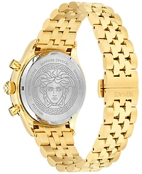 Versace Unisex Swiss Chronograph Hellenyium Gold Ion Plated Bracelet Watch 40mm