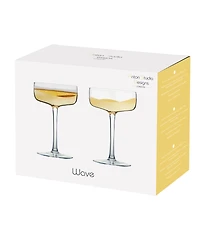 Anton Studio Designs Wave Champagne Coupes, Set of 2