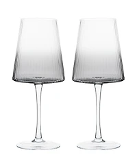 Anton Studio Designs Empire Wine Glasses Smoke, Set of 2