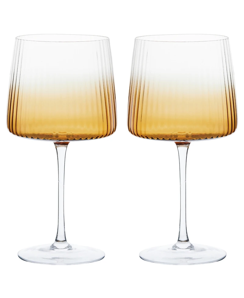 Anton Studio Designs Empire Gin Glasses Amber, Set of 2