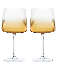Anton Studio Designs Empire Gin Glasses Amber, Set of 2