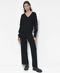 Dkny Women's Cargo V-Neck Sweater