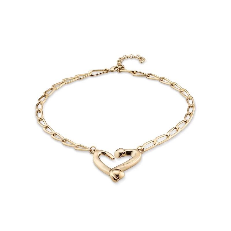UNOde50 Metal Alloy Medium Heart Necklace