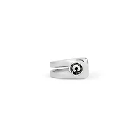 UNOde50 Sterling Silver Continuous Rectangular Link Metal Alloy Ring