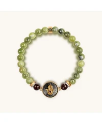 Karma and Luck Transportive Energy Jade Stone Hamsa Bracelet