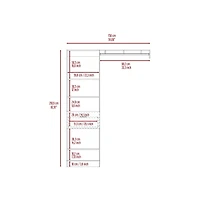 Dynamic 150 Closet System, Five Open Shelves, One Drawer, One Metal Rod, White