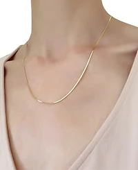 20" Flat Herringbone Chain Necklace (1-1/4mm) in 14k Gold